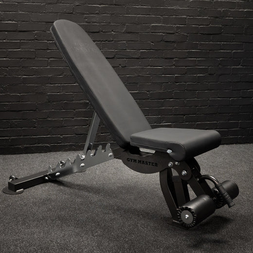 GM3 Fully Adjustable Flat | Incline | Decline FID Weight Bench - Gunmetal with Nonslip Cushions