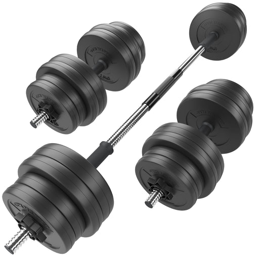 30kg Adjustable Chrome Dumbbell and Barbell Set