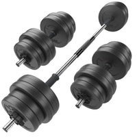 Thumbnail for 30kg Adjustable Chrome Dumbbell and Barbell Set