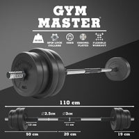 Thumbnail for 30kg Adjustable Chrome Dumbbell and Barbell Set