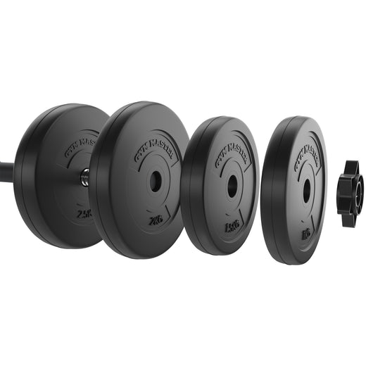 30kg Adjustable Chrome Dumbbell and Barbell Set