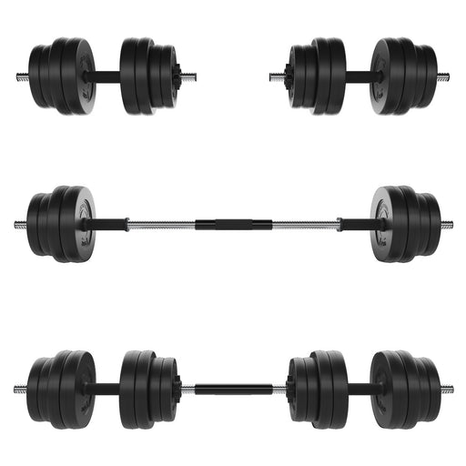 30kg Adjustable Chrome Dumbbell and Barbell Set