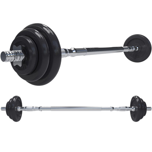 20kg Adjustable Cast Iron Dumbbell and Barbell Set