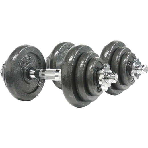 20kg Adjustable Cast Iron Dumbbell and Barbell Set