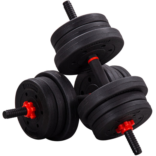 6 in 1 Adjustable Dumbbell Barbell Weight Lifting Bar and Kettlebell Set  20kg / 25kg / 30kg