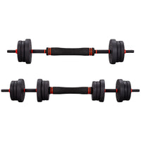Thumbnail for 6 in 1 Adjustable Dumbbell Barbell Weight Lifting Bar and Kettlebell Set  20kg / 25kg / 30kg