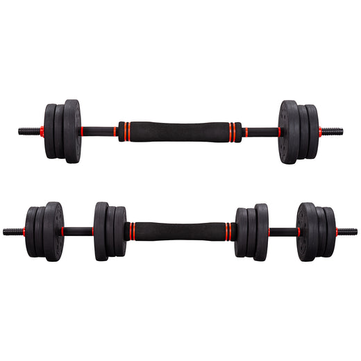 6 in 1 Adjustable Dumbbell Barbell Weight Lifting Bar and Kettlebell Set  20kg / 25kg / 30kg