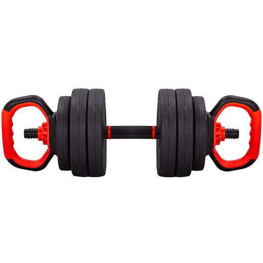 6 in 1 Adjustable Dumbbell Barbell Weight Lifting Bar and Kettlebell Set  20kg / 25kg / 30kg
