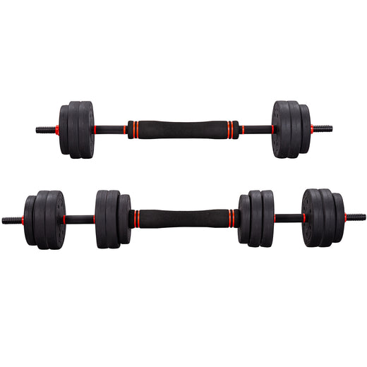 6 in 1 Adjustable Dumbbell Barbell Weight Lifting Bar and Kettlebell Set  20kg / 25kg / 30kg