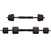 Thumbnail for 6 in 1 Adjustable Dumbbell Barbell Weight Lifting Bar and Kettlebell Set  20kg / 25kg / 30kg