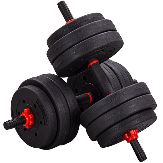 6 in 1 Adjustable Dumbbell Barbell Weight Lifting Bar and Kettlebell Set  20kg / 25kg / 30kg