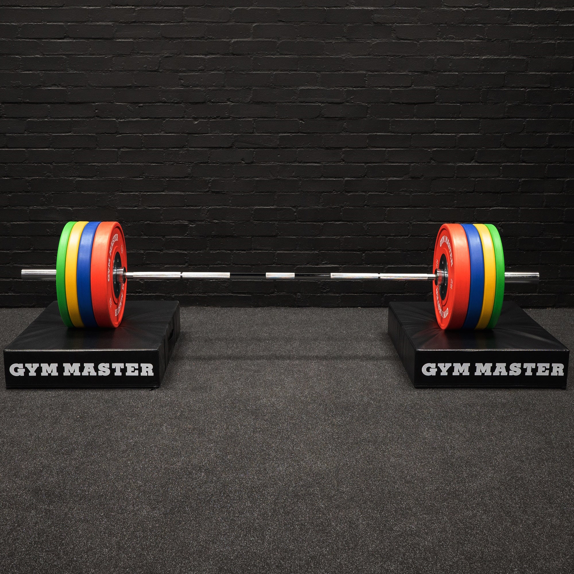 Pair of Weight Lifting Crash Pads Barbell Silencer Foam Deadlift Drop Mats - Black