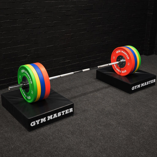 Pair of Weight Lifting Crash Pads Barbell Silencer Foam Deadlift Drop Mats - Black