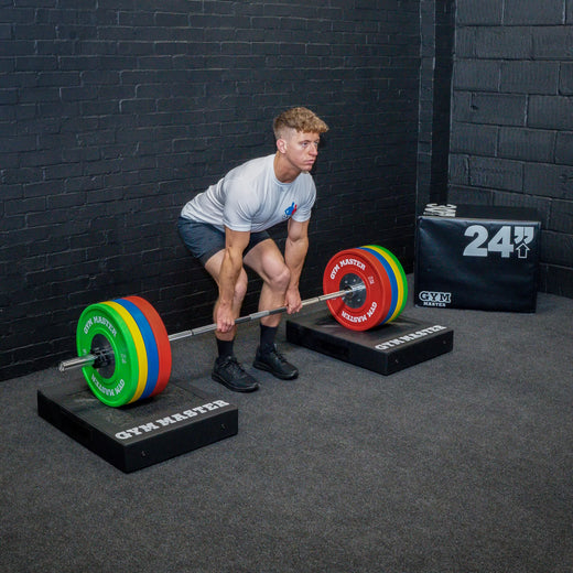 Pair of Weight Lifting Deadlift Crash Pads with Mesh Top – Black