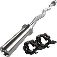 Thumbnail for Olympic EZ Curl Bar - Optional Clamp Collars