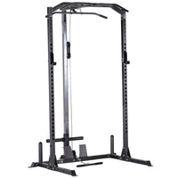Thumbnail for A black weight lifting rack, showcasing additional modules