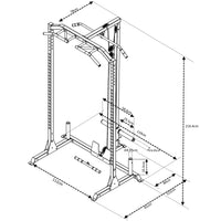 Thumbnail for GM1 Half Power Rack Squat Cage with Dual Cable Pulley System and Optional Spotters