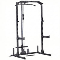 Thumbnail for A black weight lifting rack, showcasing additional modules