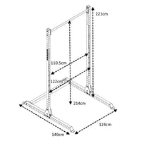 Thumbnail for GM2 Half Power Squat Rack Cage with Optional Weight Storage & Spotters