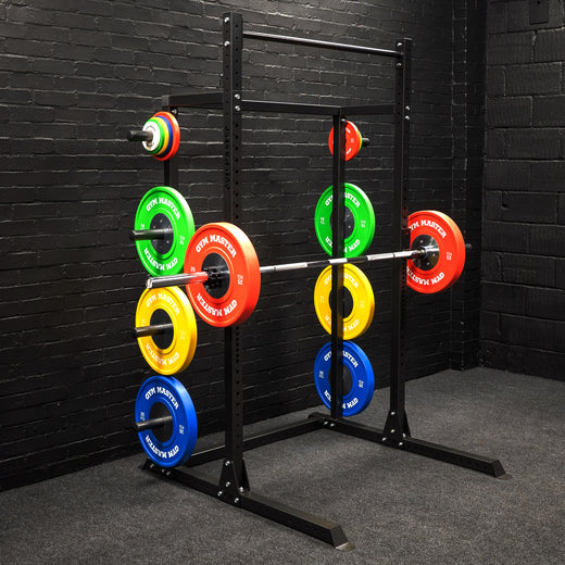 GM2 Half Power Squat Rack Cage with Optional Weight Storage &amp; Spotters