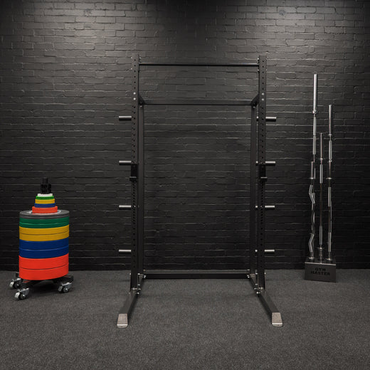 GM2 Half Power Squat Rack Cage with Optional Weight Storage &amp; Spotters