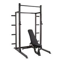 Thumbnail for GM2 Half Power Squat Rack Cage with Optional Weight Storage & Spotters
