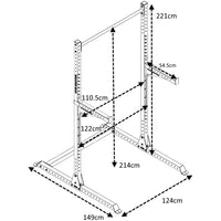 Thumbnail for GM2 Half Power Squat Rack Cage with Optional Weight Storage & Spotters