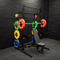 Thumbnail for GM2 Half Power Squat Rack Cage with Optional Weight Storage & Spotters