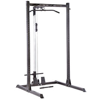 Thumbnail for A black weight lifting rack, showcasing additional modules