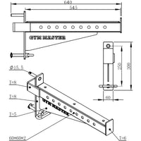 Thumbnail for A technical illustration showing the dimensions of the product