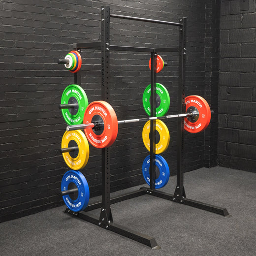 GM2 Half Power Squat Rack Cage with Optional Weight Storage &amp; Spotters