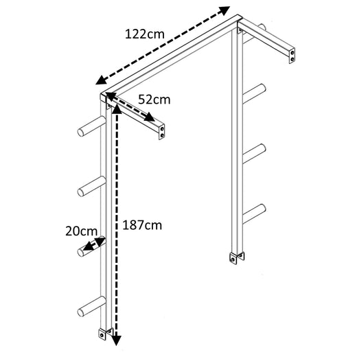 GM2 Half Power Squat Rack Cage with Optional Weight Storage &amp; Spotters
