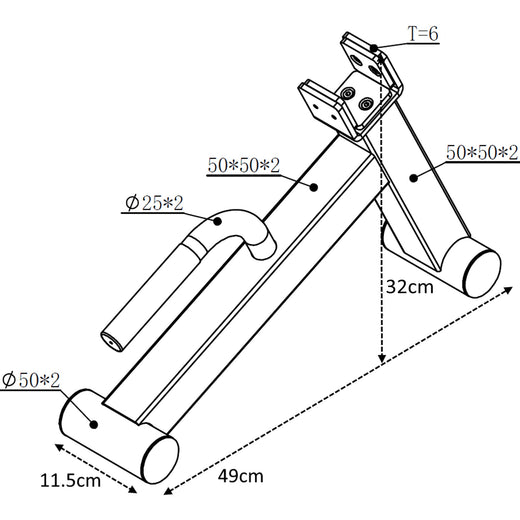 Single Barbell Deadlift Loading Jack with UHMW Padding
