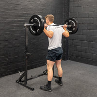 Thumbnail for Squat Rack With Barbell and Weights