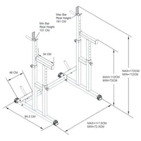 Thumbnail for Heavy Duty Adjustable Squat Rack With 6ft Int'l. Barbell and Weight Plates