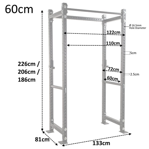 GM3 Power Rack With Bench, Barbell and Weights Set