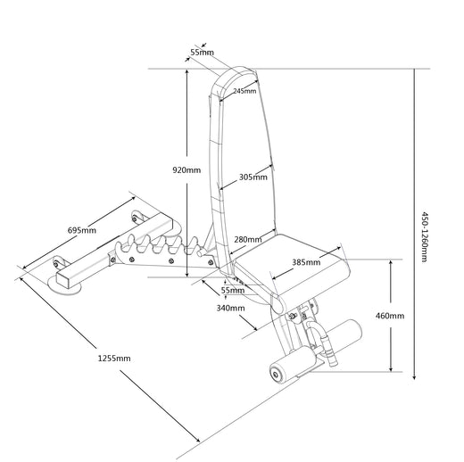 GM3 Power Rack Squat Cage with Dual Cable System and Bench