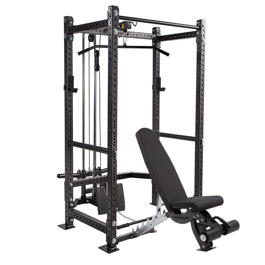 GM3 Power Rack Squat Cage with Dual Cable System and Bench