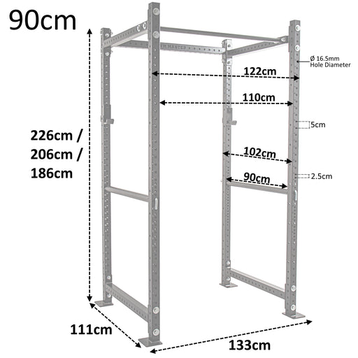 GM3 Power Rack Cable System 150kg Plates and Optional 6ft Int'l or 7ft Barbell