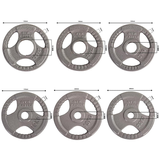 Olympic Bar and Cast Iron Weight Plates Set