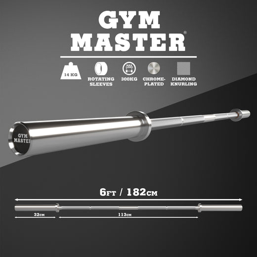 Olympic Bar and Cast Iron Weight Plates Set