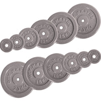 Thumbnail for Standard Bar and Cast Iron Weight Plates Set