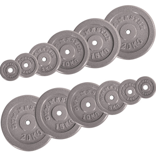 Standard Bar and Cast Iron Weight Plates Set