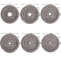 Thumbnail for Standard Bar and Cast Iron Weight Plates Set