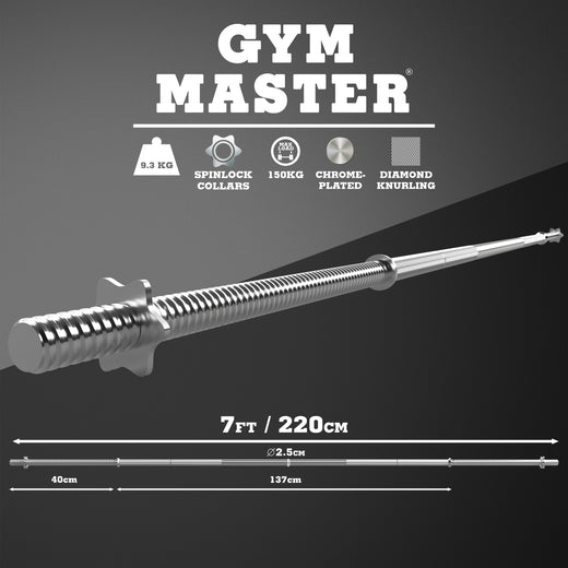 Standard Bar and Cast Iron Weight Plates Set