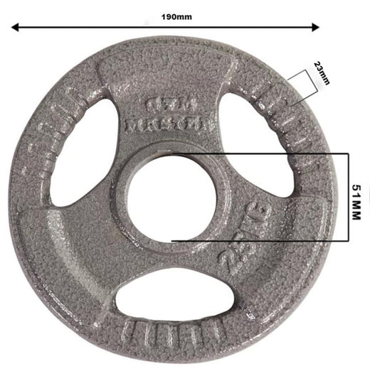 Olympic Curl Bar and 20kg Tri Grip Cast Iron Weight Set