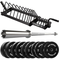 Thumbnail for Olympic Barbell With Bumper Plate Set and Weight Storage Stand