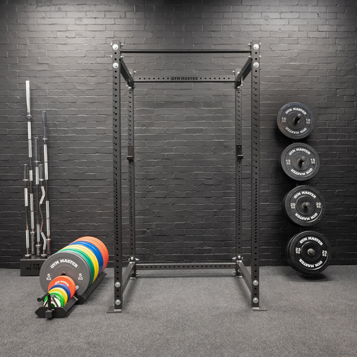 Wall Mounted Olympic Weight Plate Storage Rack and 150kg Set of 2" Bumper Plates