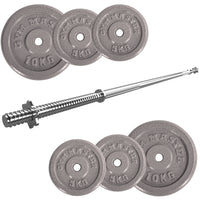 Thumbnail for Standard 5ft Barbell and 40kg Cast Iron Weight Set