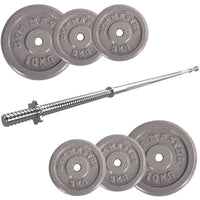 Thumbnail for Standard 6ft Barbell and 40kg Cast Iron Weight Set